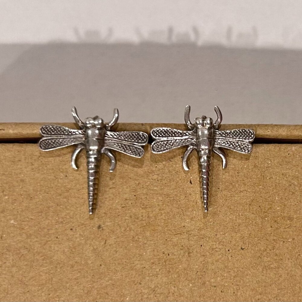 Y2K Vintage Silver Dragonfly Earrings